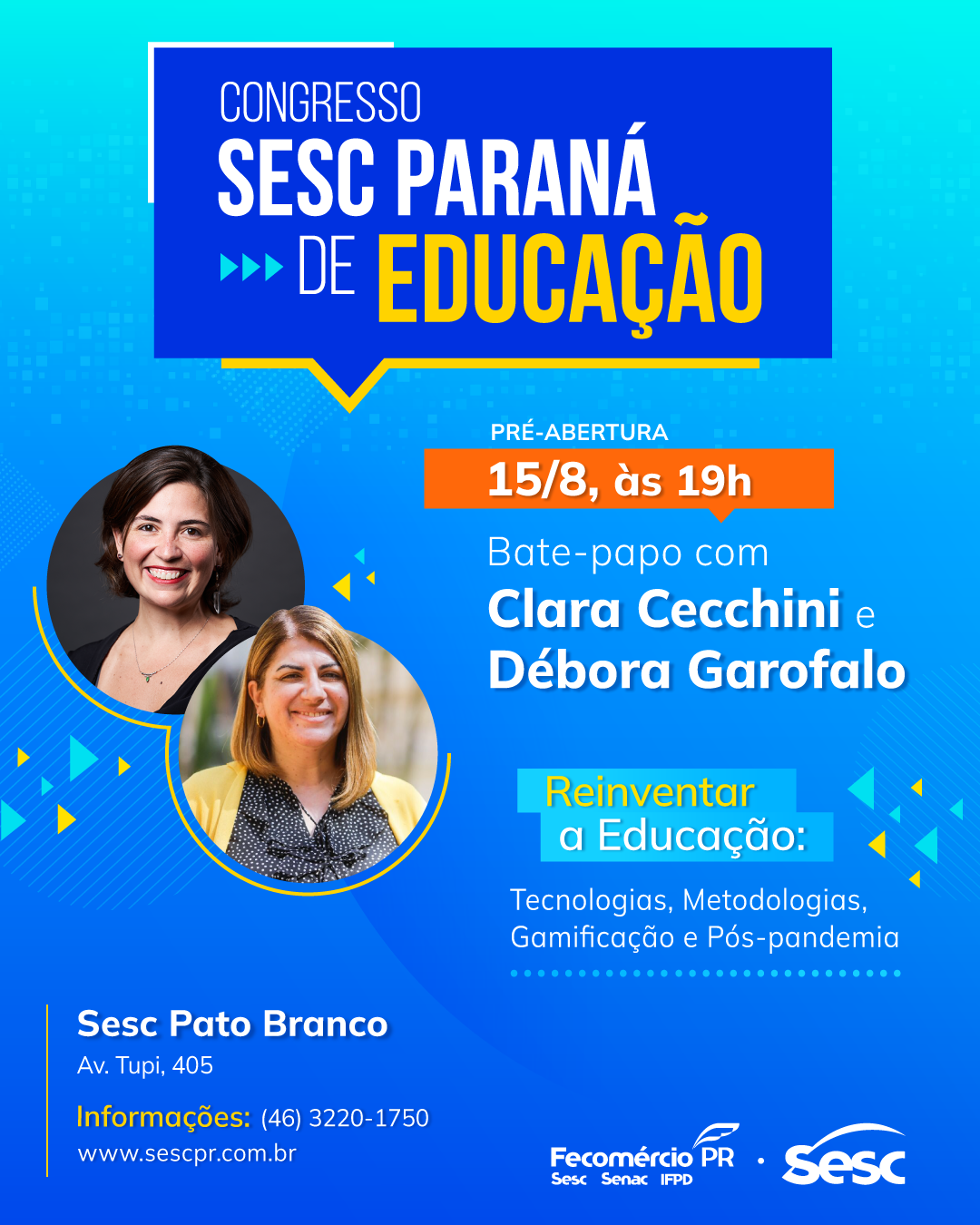 Congresso Sesc Paraná de Educação abre inscrições em Pato Branco Sesc