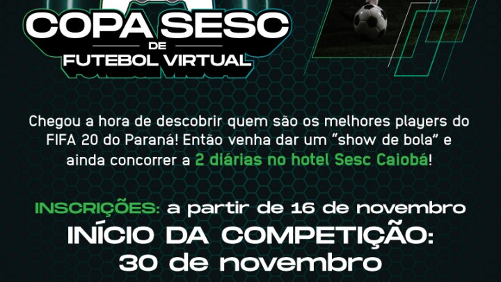 Inscrições para a Copa Sesc de Futebol Virtual encerram domingo - Blog  Londrina